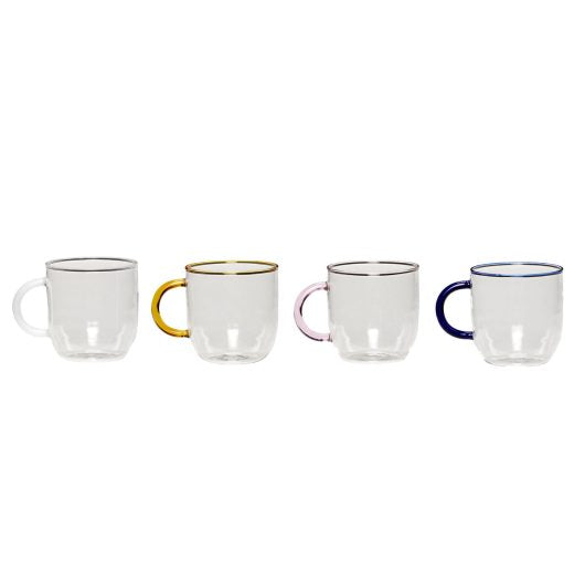 Set of 4 Kiosk Glass Mugs